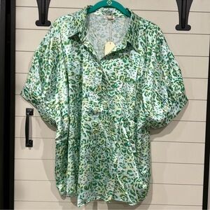 Net Jodifl blouse with very cute sleeves. Size medium.